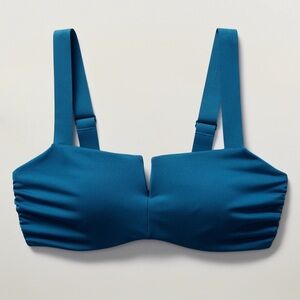 Athleta Square Neck V Bra Cup Bikini Swim Top Size 34 B/C Cup